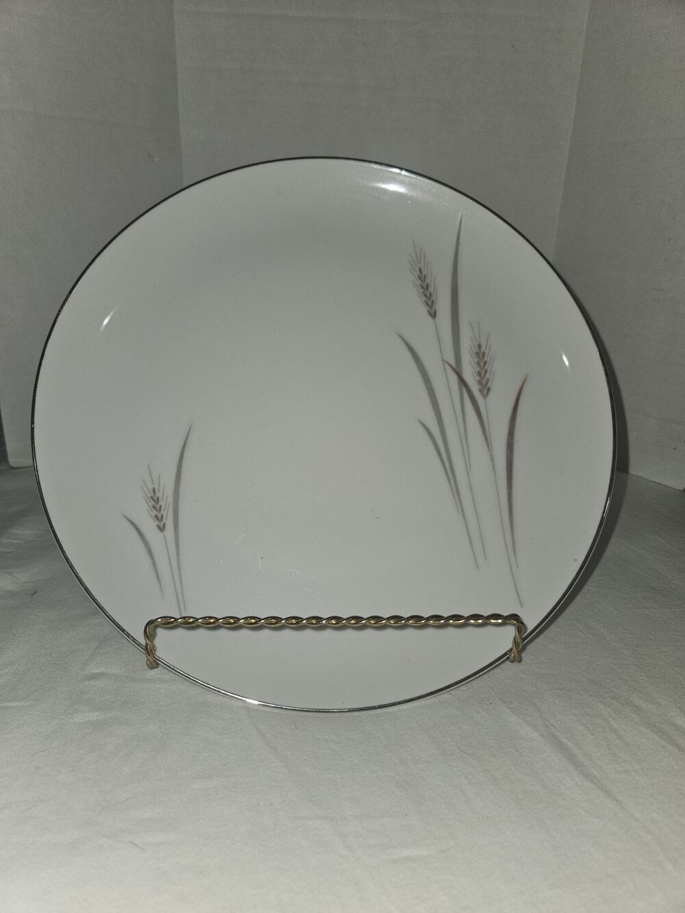 Fine China Japan Platinum Wheat Dinner Plate 10 1/4" Replacements